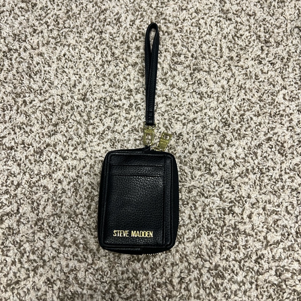 Steve Madden Black Wristlet Bag